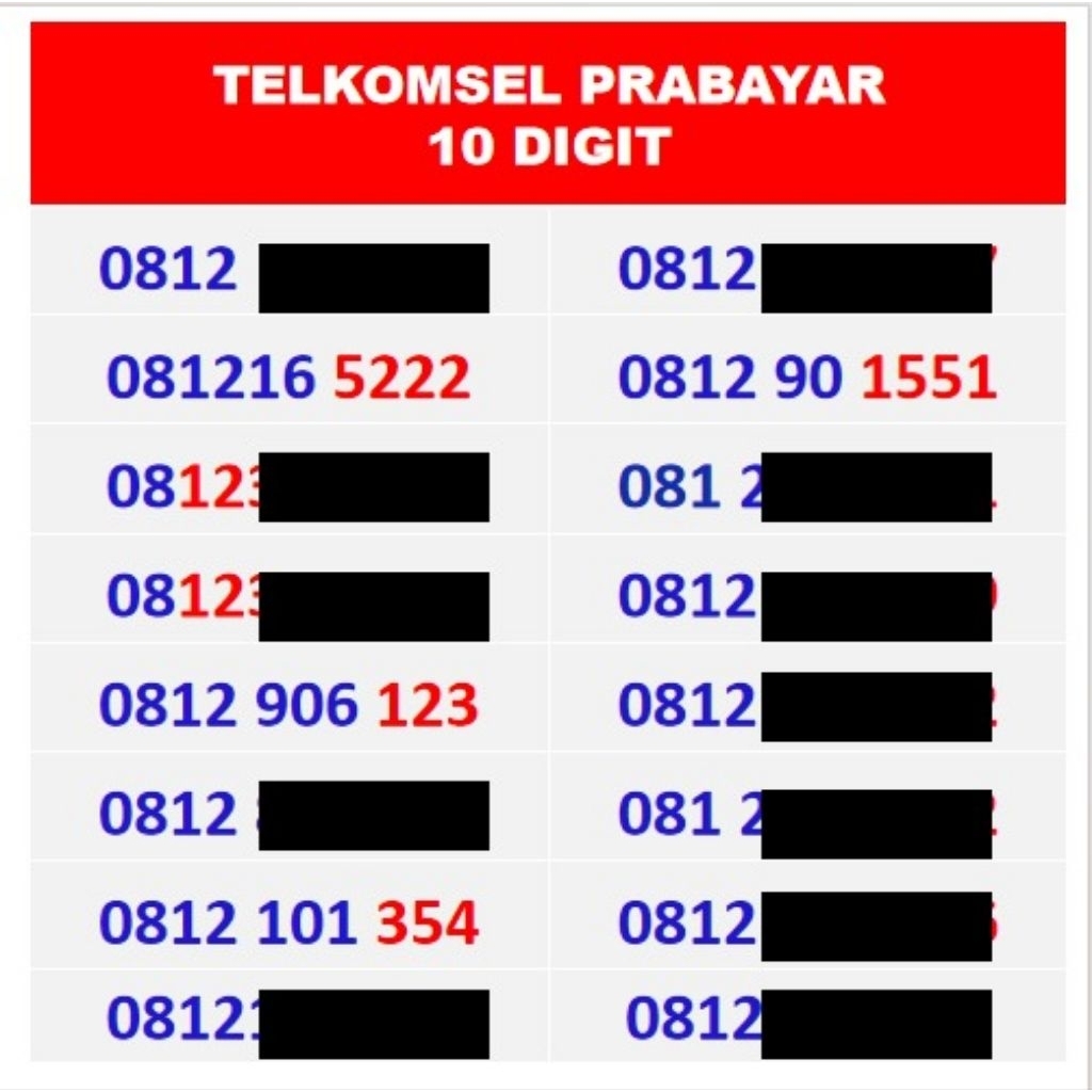Telkomsel prabayar 10 digit simpati 10 digit