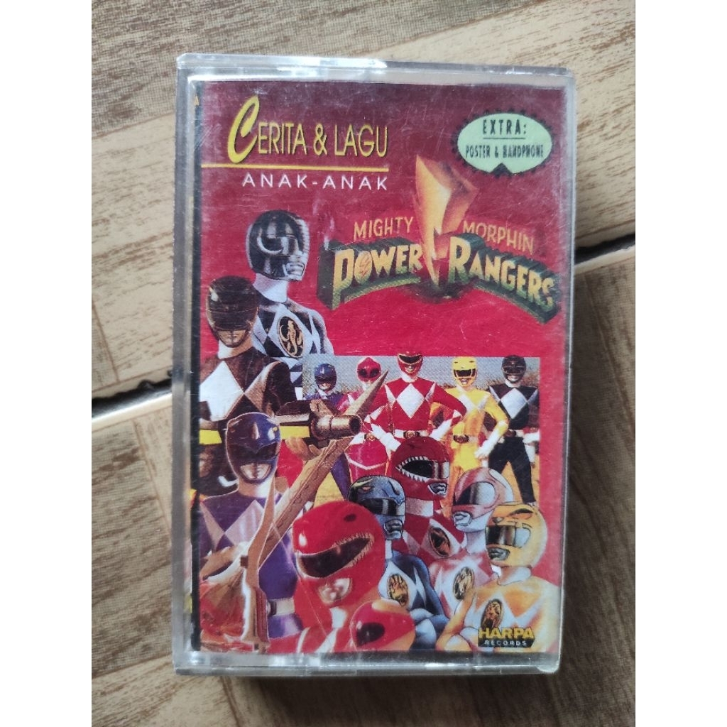 kaset pita cerita & lagu mighty morphin POWER RANGERS