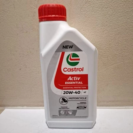 OLI CASTROL ACTIV ESSENTIAL 08L 20W-40 API SG JASO MA OLI MOTOR BEBEK ORIGINAL CASTROL