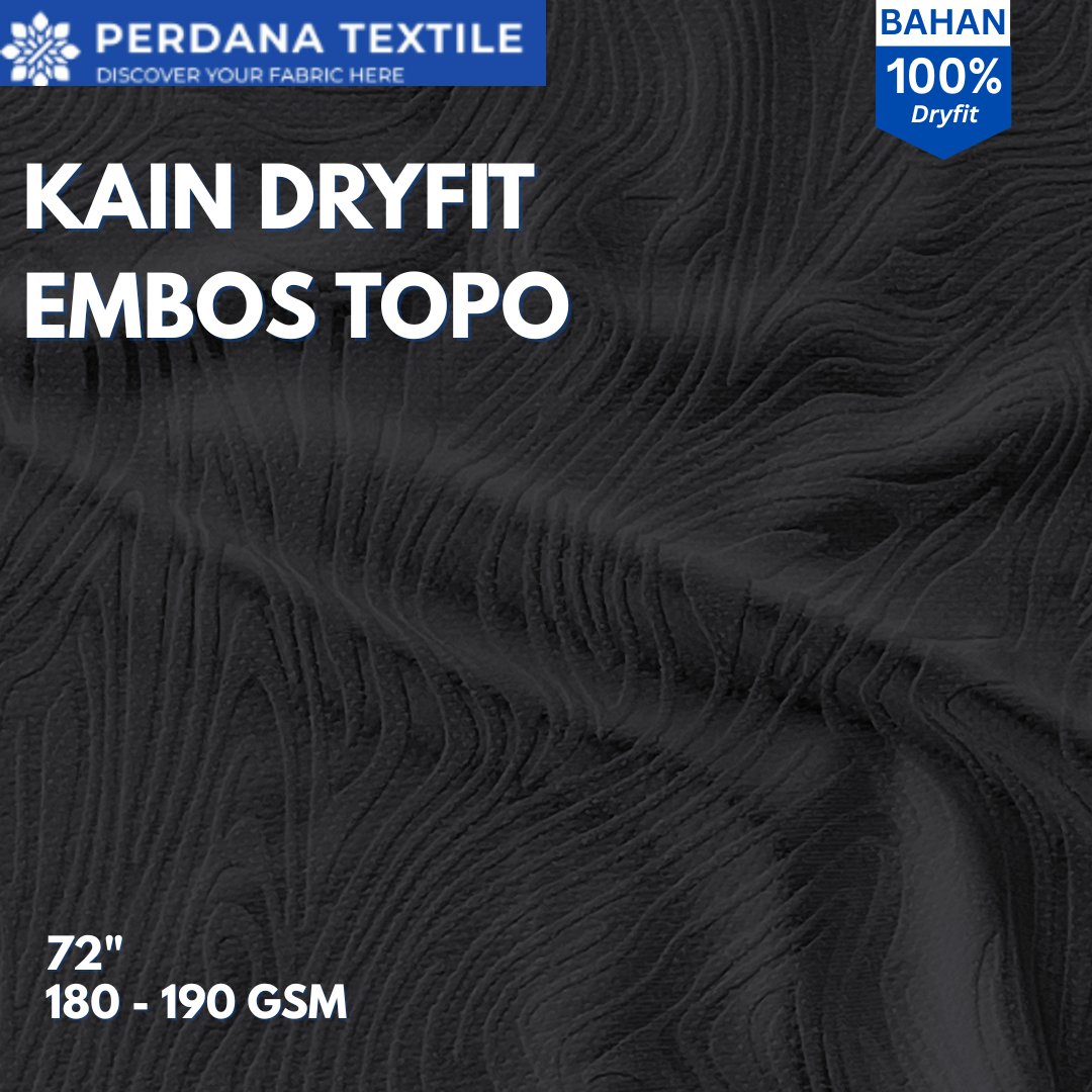 Kain Jersey Dryfit Embos Ecer 72" Premium Jersey Dryfit  Perdana Textile