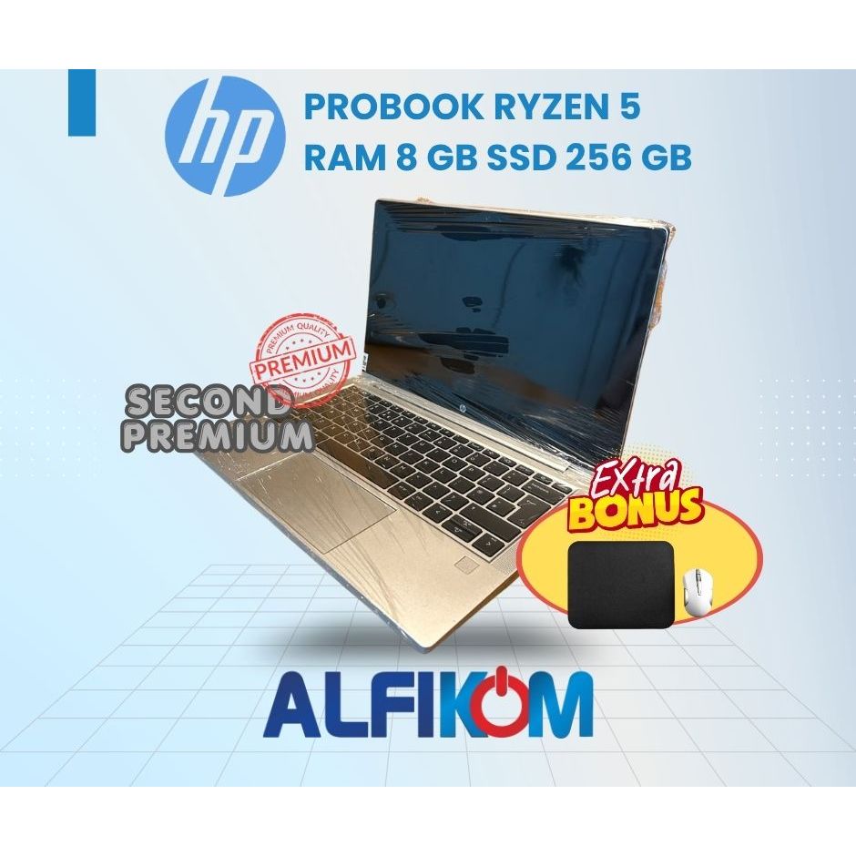 LAPTOP SECOND HP PROOBOK RYZEN 5 RAM 8 GB SSD 256 GB
