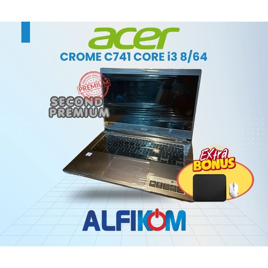 LAPTOP SECOND ACER CHROMEBOOK  C741 CORE i3 8/64