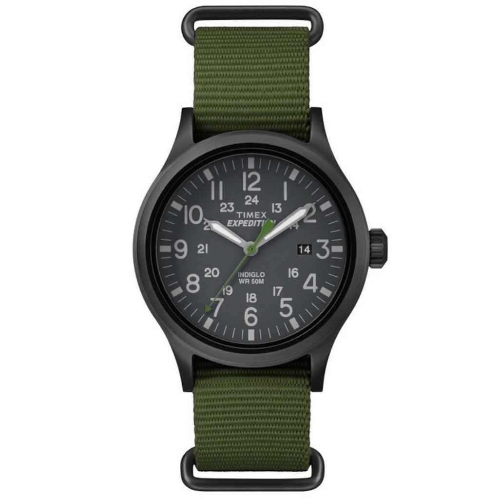Jam Timex TW4B04700, Timex Prabowo Men's "Expedition" Green Nylon Original