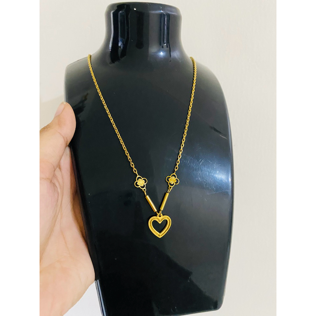 kalung Asli titanium dijamin anti luntur lapis emas 23karat