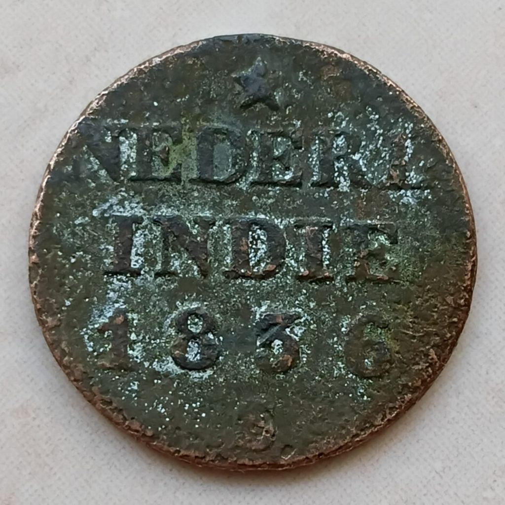 Koin Kuno 1/4 Stuiver Nederl Indie 1836 s