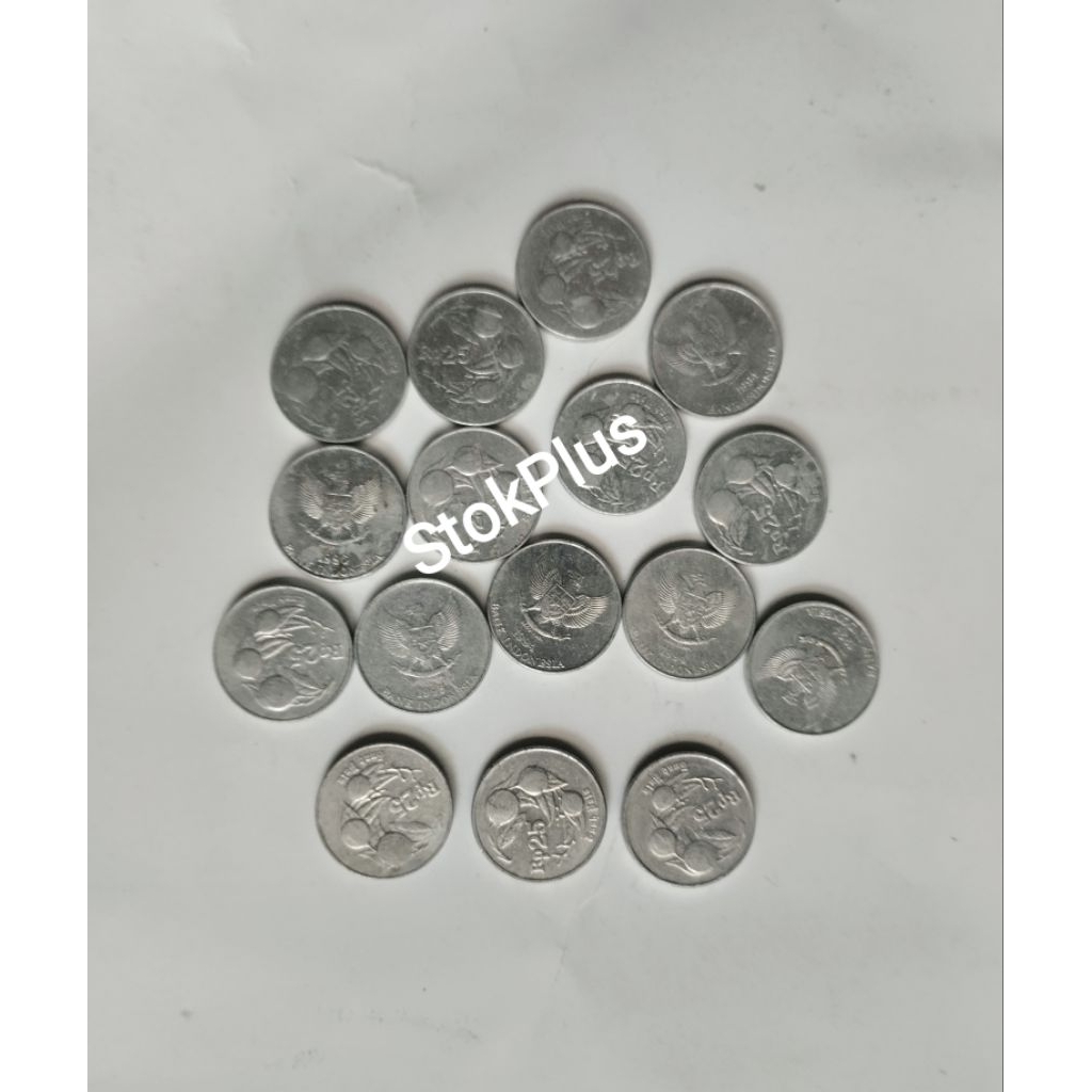 UANG KOIN RUPIAH 25 TAHUN 1994 BUAH PALA (ALUMINIUM)