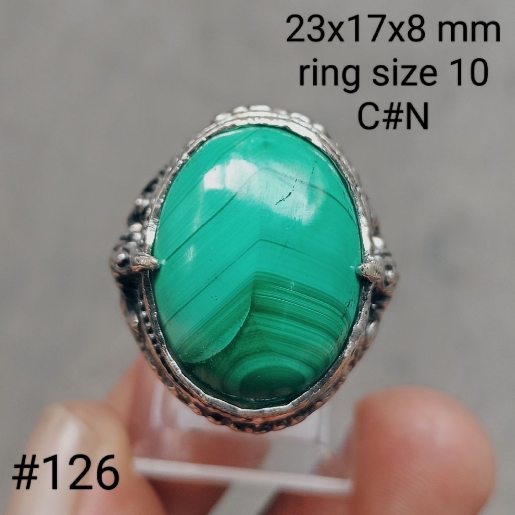 batu natural green malachite #126