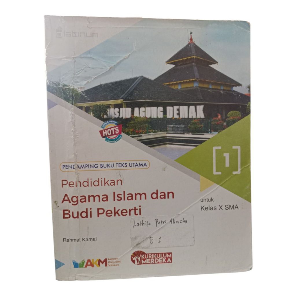 Buku Bekas pendidikan Agama Islam dan Budi pekerti Kelas X / 10 Sma Kurmer platinum.