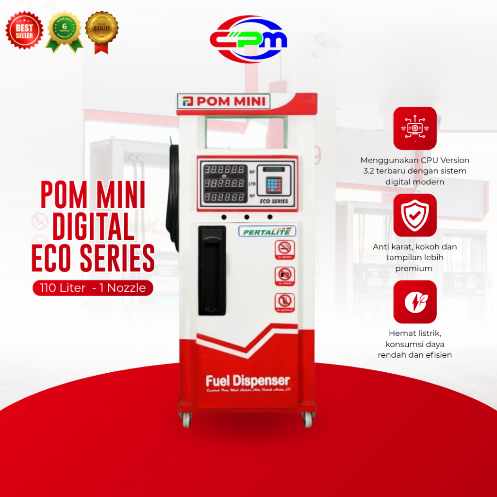 Pertamini Digital Pom Mini Eco Series 100 Liter 1 Nozzle Portable Hemat Listrik Anti Karat