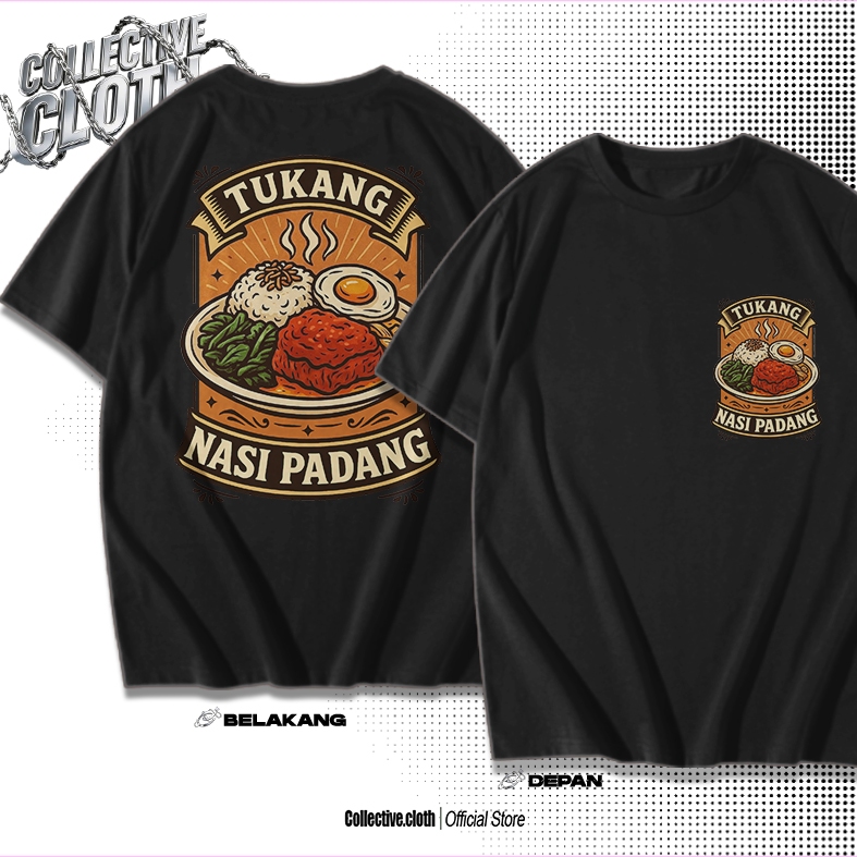 KAOS TUKANG NASI PADANG INDONESIA - Kaos NASI PADANG Tshirt baju distro cotton combed 30s UNISEX KAO
