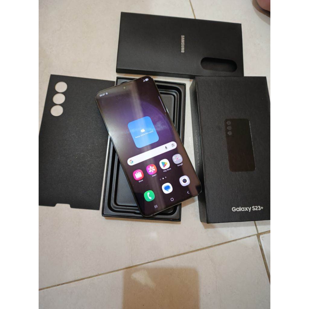Samsung S23+ 8/256 Sein fullset mlussss 95%, kaca layar aja baret" alusss, lcd bersihh joss