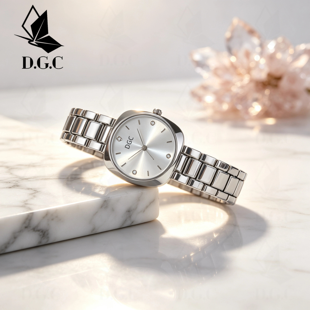 READY STOCK DGC 30253 JAM TANGAN WANITA ELEGAN SQUARE ANALOG KLASIK GAYA CASUAL BUSINESS DGC JAM