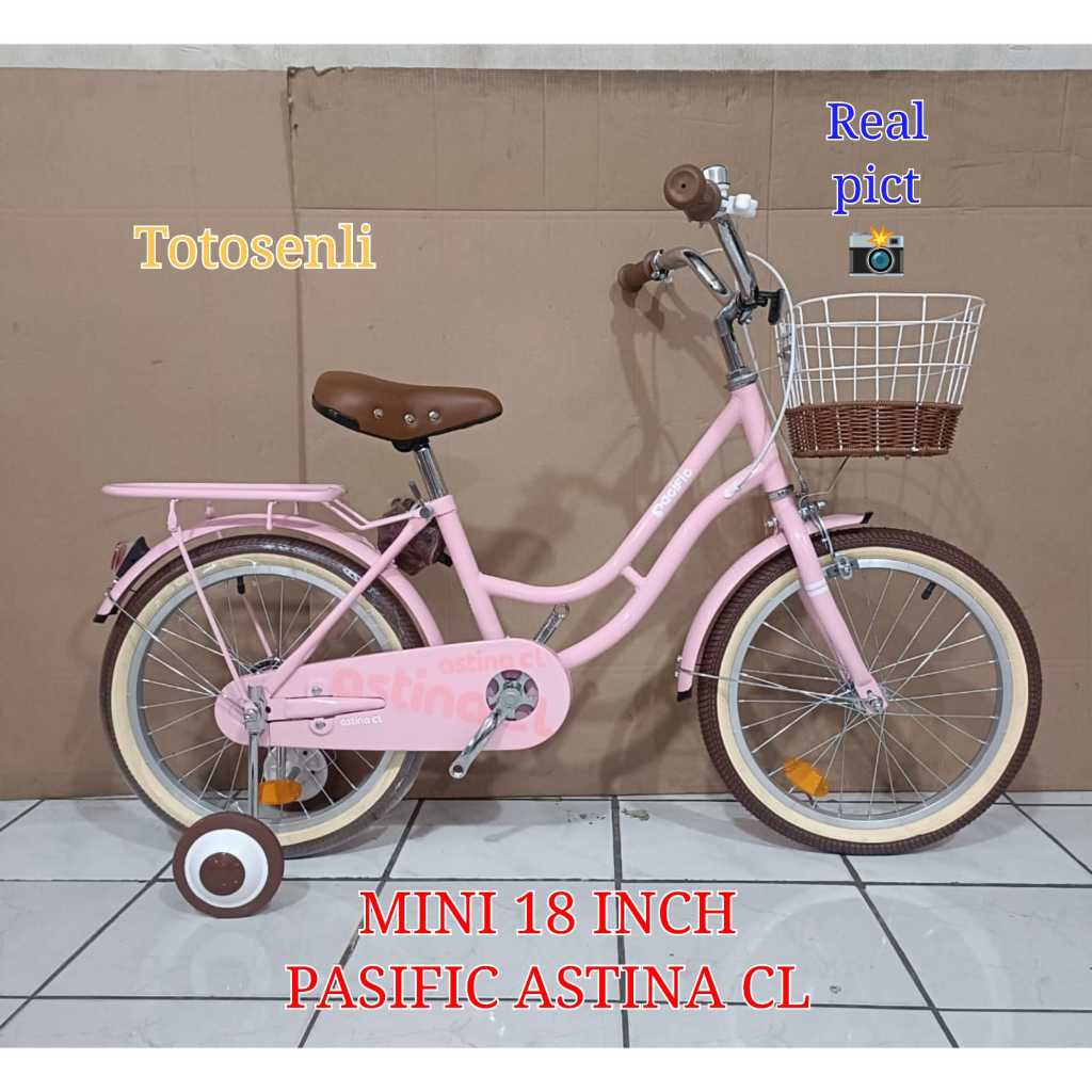 sepeda anak mini 18 astina cl sepeda anak perempuan keranjang