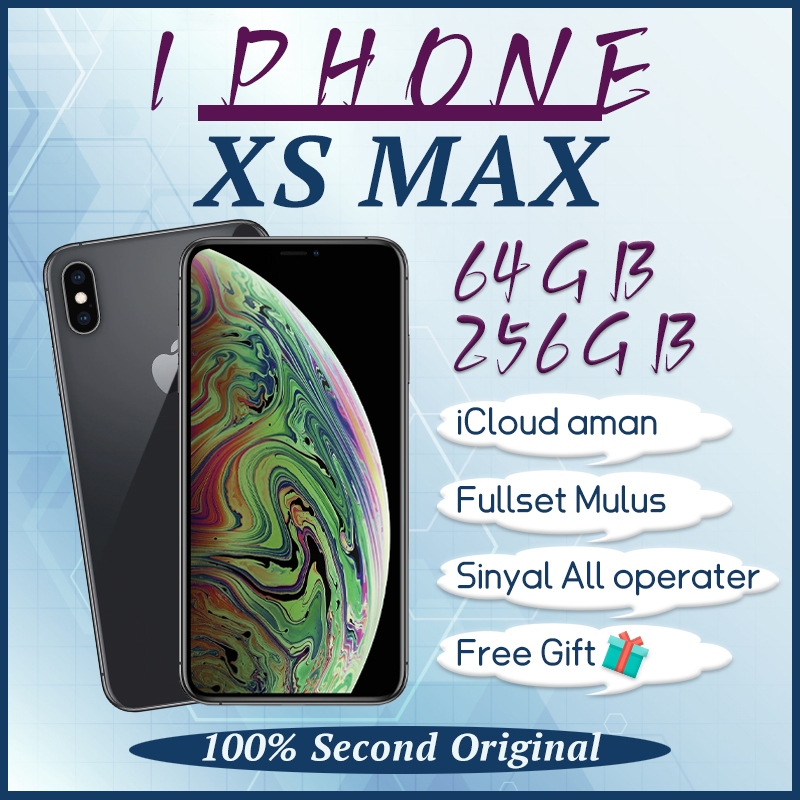 iPhone XS Max Second 64GB 256GB inter Bekas fulset Mulus Semua kartu Original 100% No Minus iCloud a
