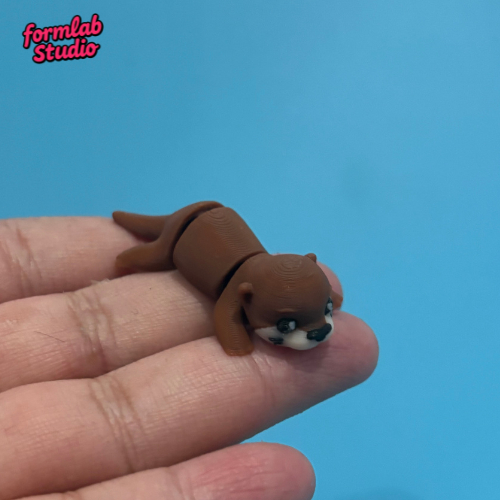 Mainan Miniatur Berang Berang Cetak 3D / Flexi Cute Otter Articulated Fidget Toy / Pajangan Lucu Imu