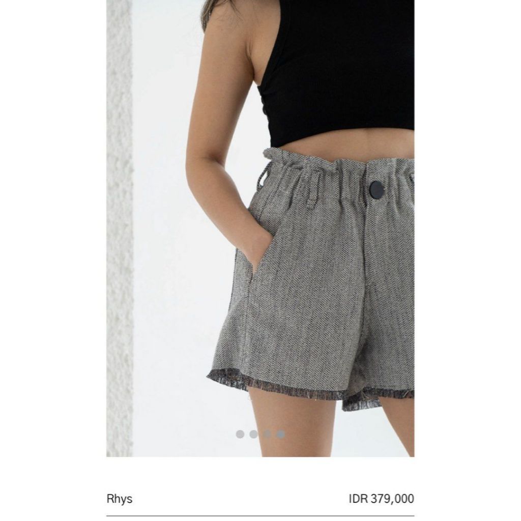 Eunoia - rhys wool pants celana pendek