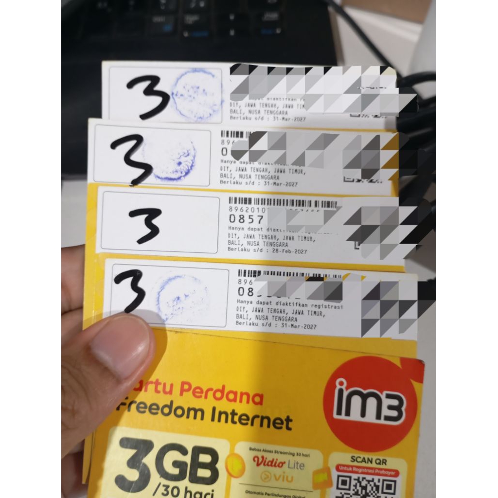 SP/Perdana Indosat 3gb Segel