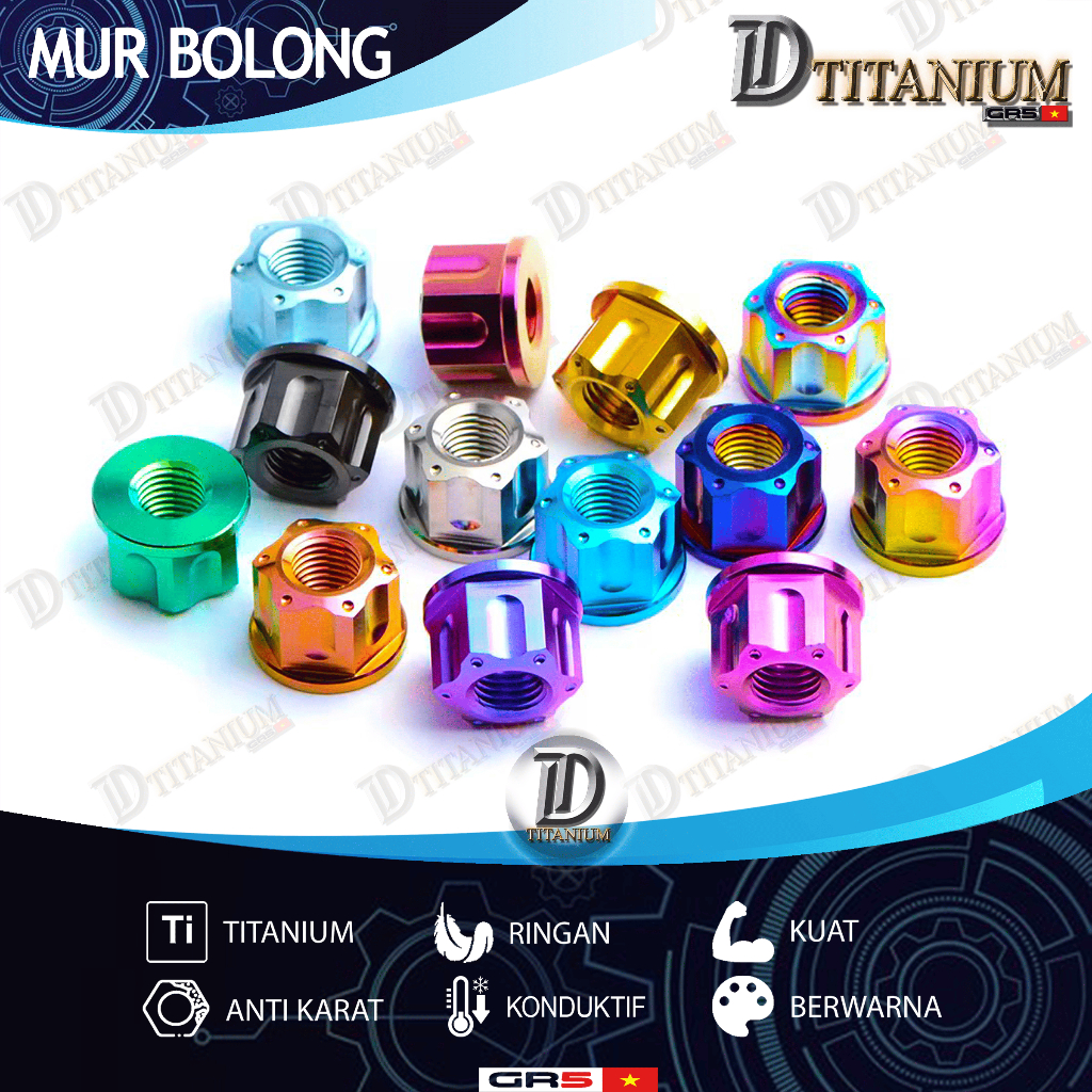 Mur Titanium MUR BOLONG Titanium M6 M8 M10 GR5