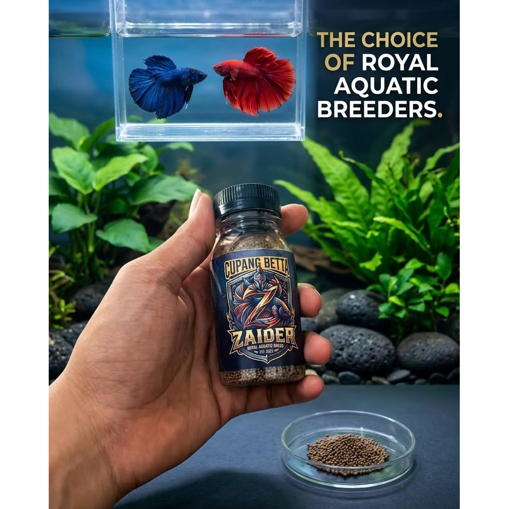Betta-zaider Pelet Pakan Ikan Cupang Blue Rim Avatar Halfmoon Galaxy Giant Nemo Koi Guppy