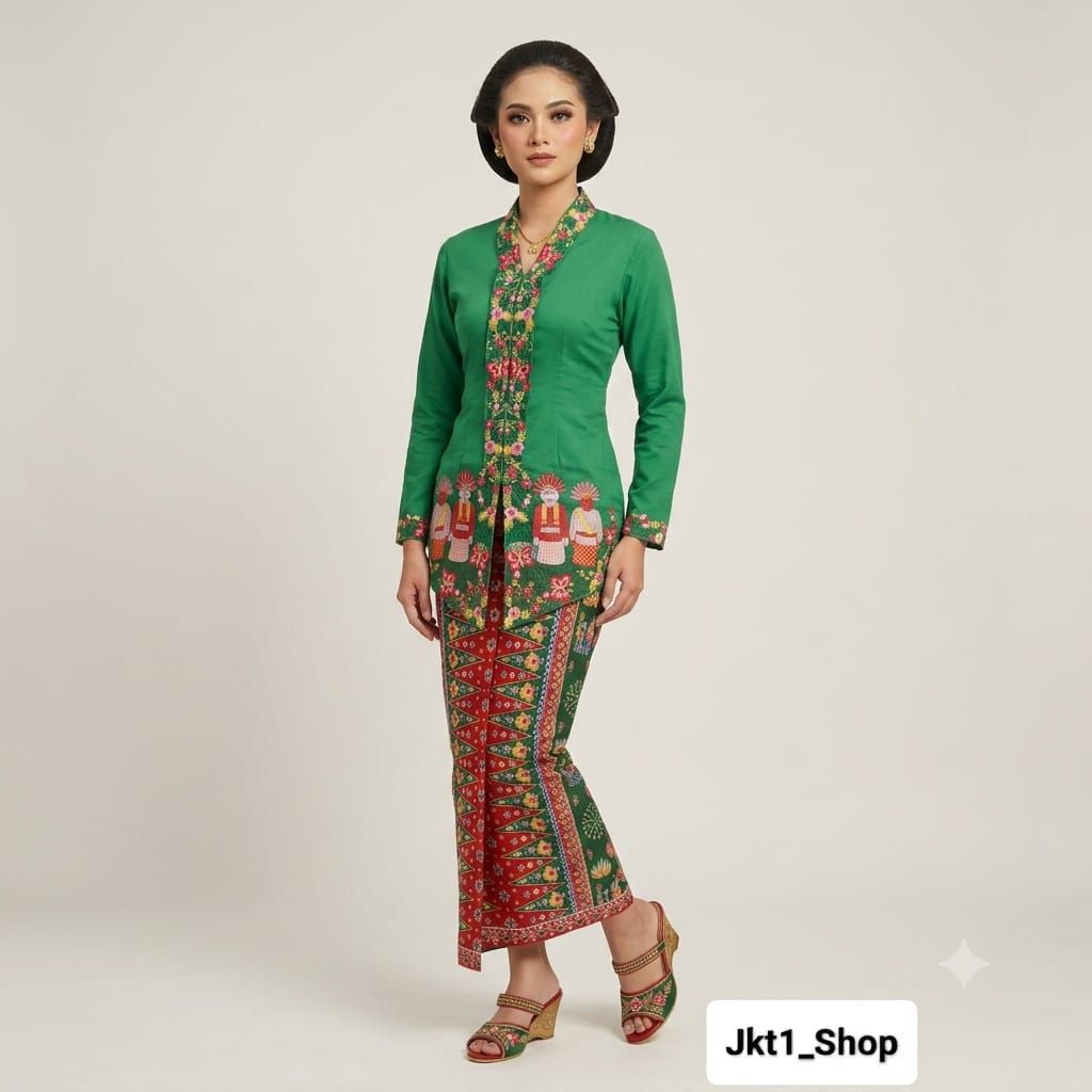 KEBAYA ENCIM ONDEL ONDEL // SET KEBAYA ENCIM WANITA // ENCIM ONDEL DEWASA