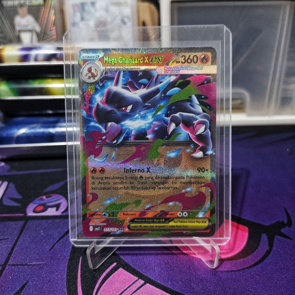 KARTU POKEMON Mega Charizard X ex RR 013/080 M2 Inferno X