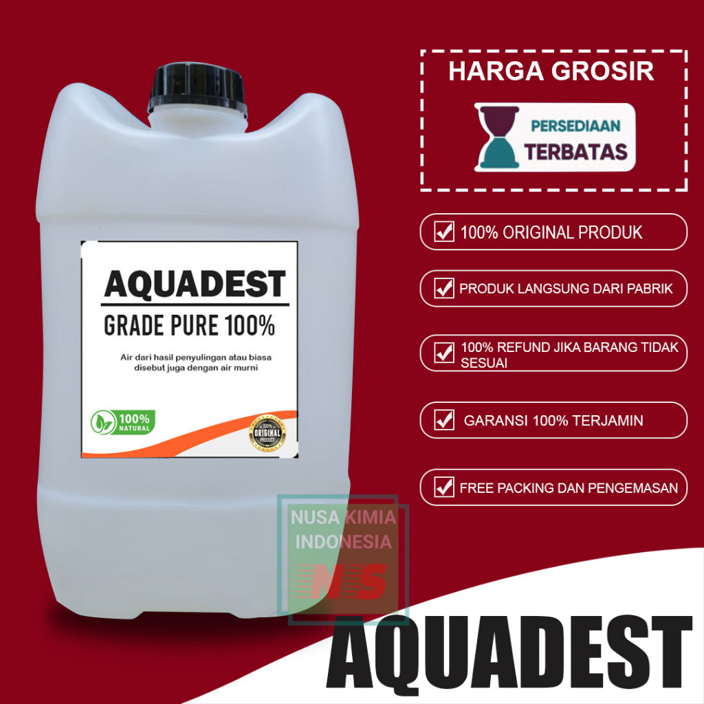 Aquadest / aquadest 20 liter aquades 20 liter ph food air suling
