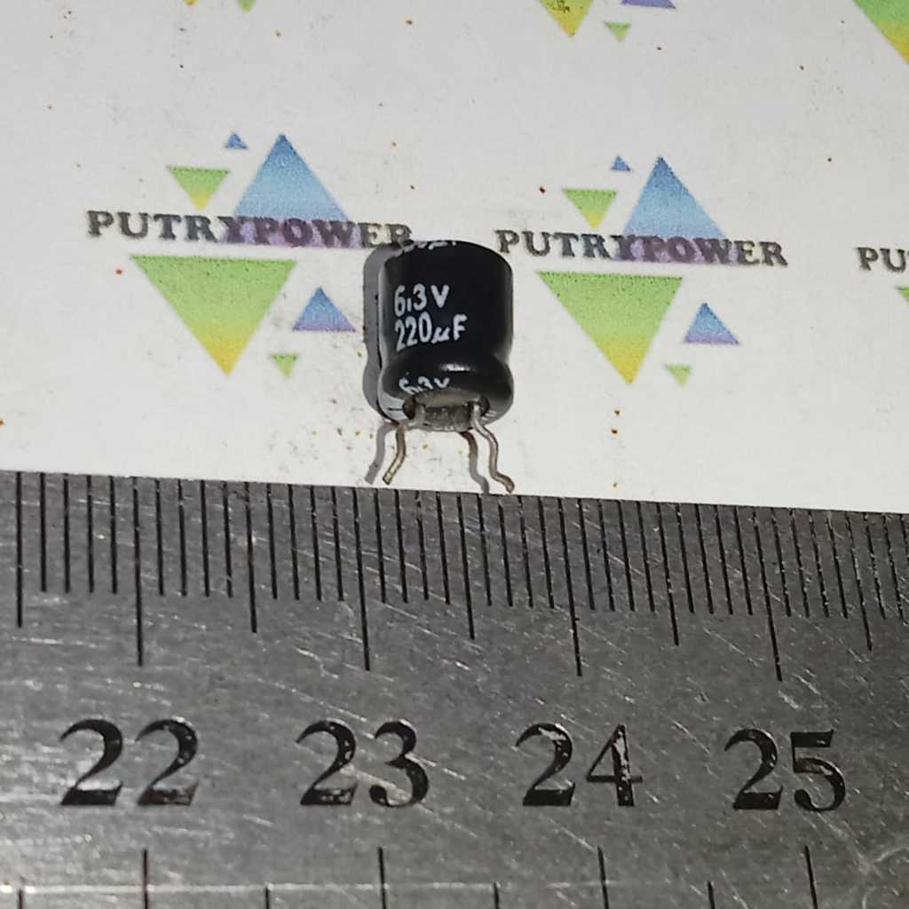 samyoung 220uf 6v3 6.3v 6.3V d6x7mm elko kapasitor elco capacitor samyoung 220uf 6v3 6.3v 6.3V