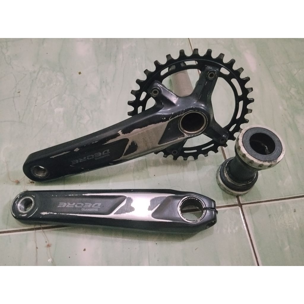 Crank single speed hollowtech 2 Shimano Deore M5100