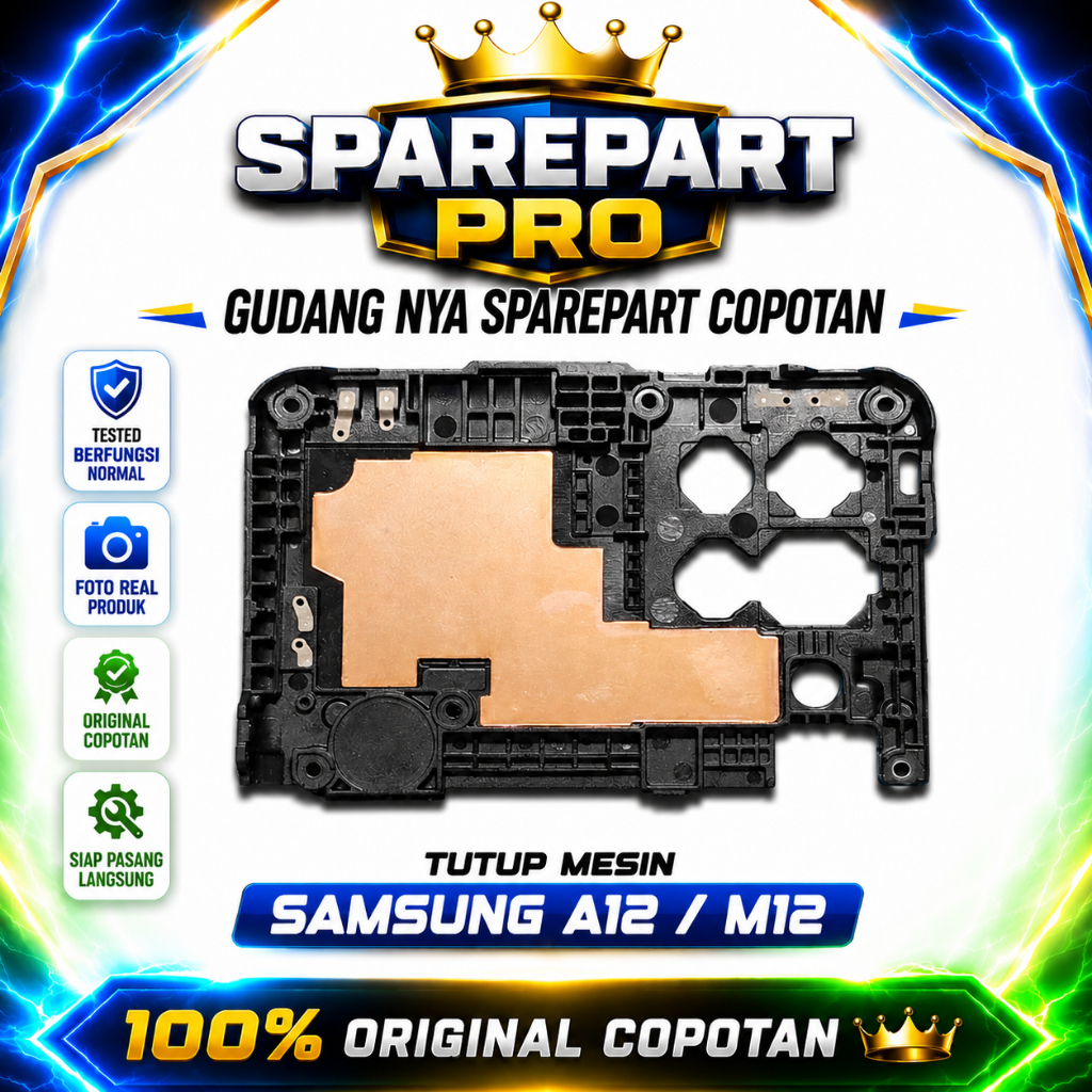 Tutup Mesin Samsung A12 M12 Original Copotan Penutup Mesin Housing Tengah Buzzer Cover Loudspeaker T