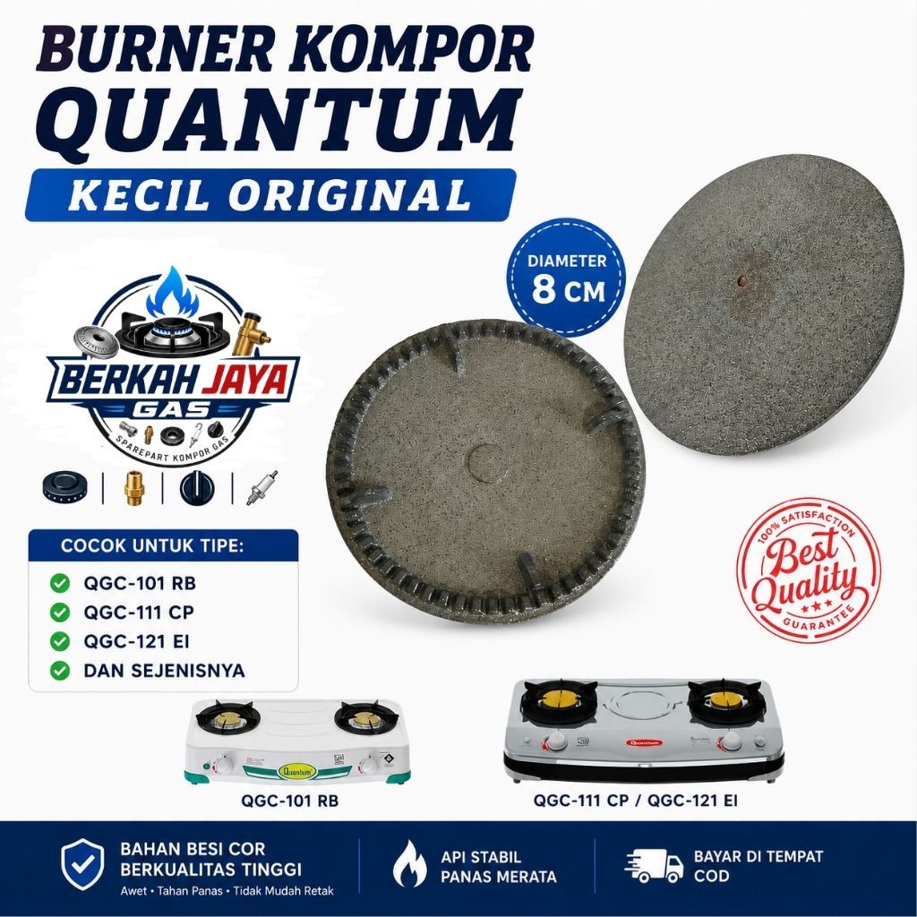 BURNER QUANTUM kecil Original 8cm untuk kompor Quantum