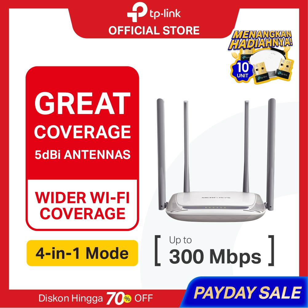 TP-Link | Mercusys MW325R 300Mbps WiFi Router N300 IPv6 IPTV Ruter Wireless Extender Access Point