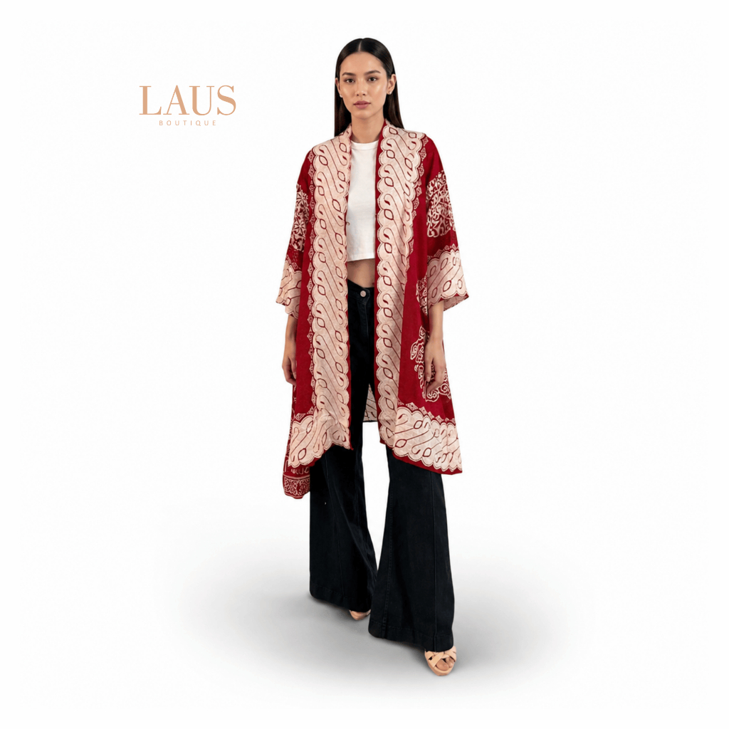 Lausboutique-Outer Button-Seri Merah Putih-Outer Batik [HANYA OUTER]