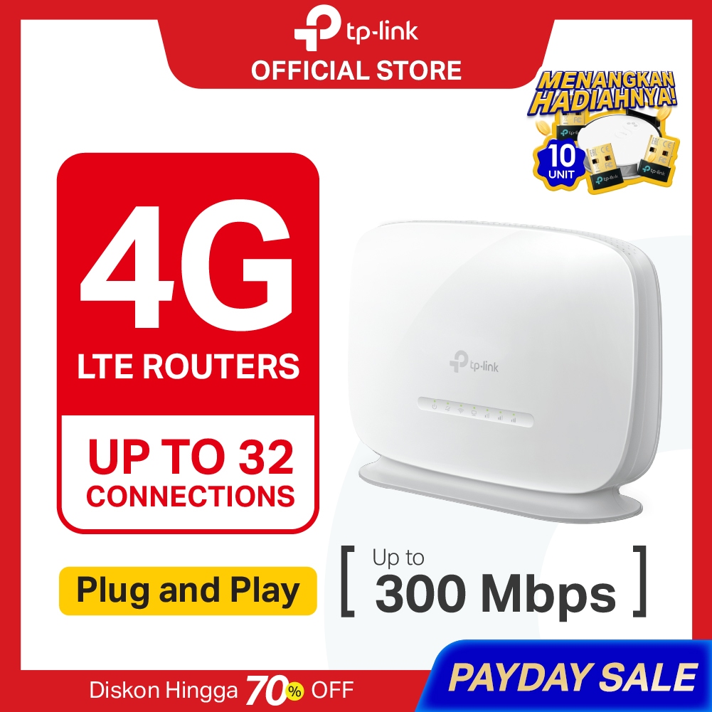 TP-Link TL-MR105 | 4G LTE Modem | WiFi Router 300Mbps | SIM Card |  Unlock All Operator  | Wireless