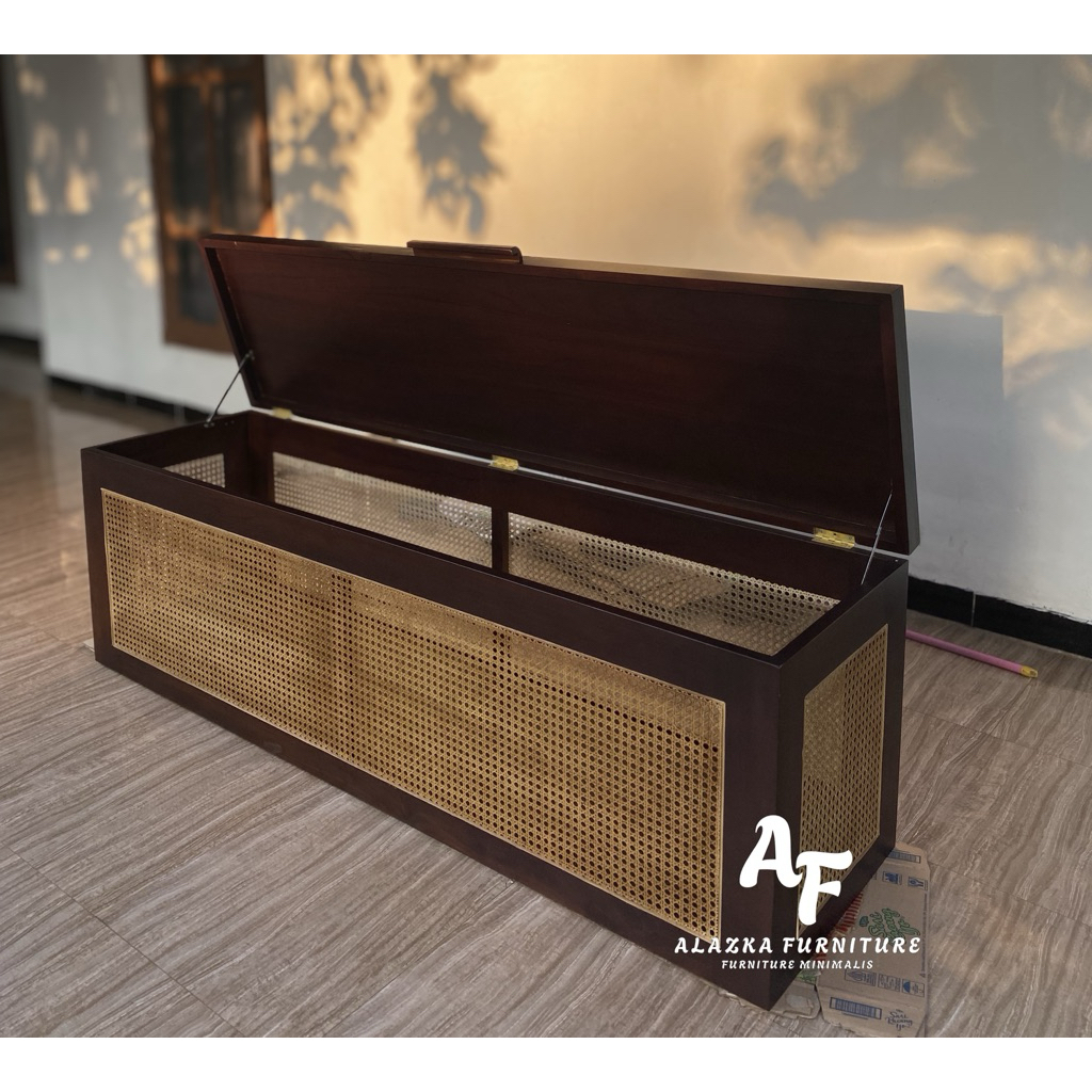 box rotan aesthetic / box rotan sintetis / box rotan minimalis jati