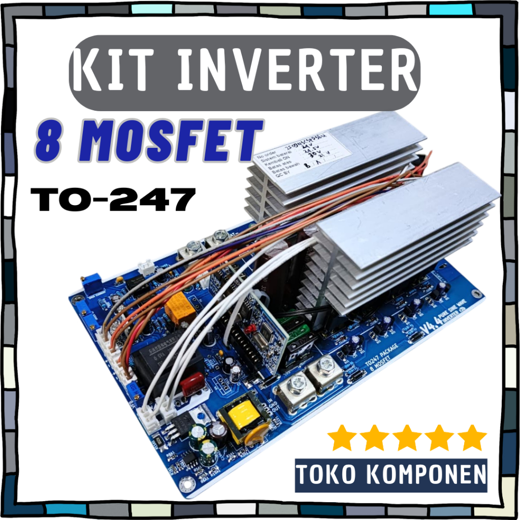 Inverter Low Frekuensi 8 MOSFET DC To AC 220v Frequency psw 8Mosfet EGS002 Kit Inverter Power Pure S