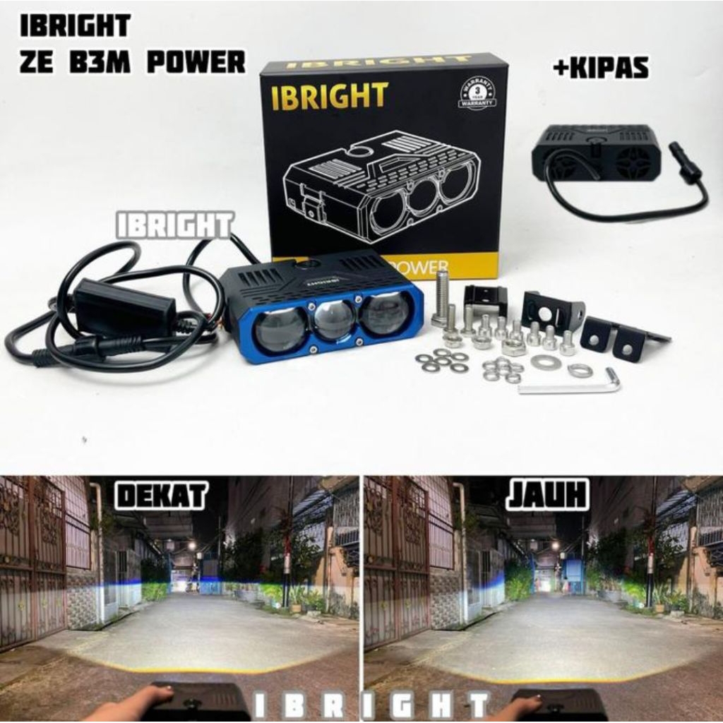 Lampu Led D2 Laser IBRIGHT ZE B3M POWER Lampu Tembak Biled