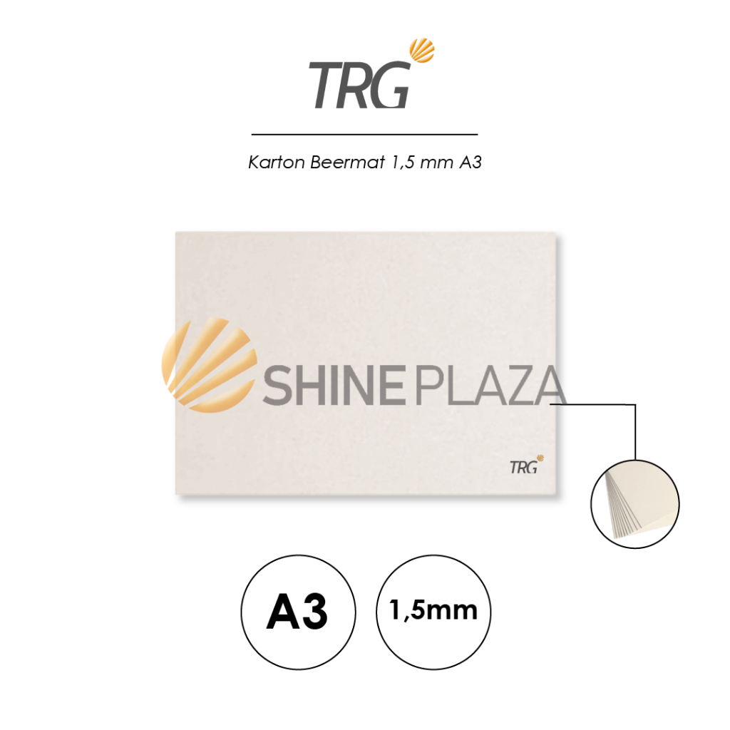 TRG Kertas Karton Beermat Ukuran A3 Tebal 1.5mm - Birmet Beermatt 1,5 mm Gantungan Parfum Mobil Ruan