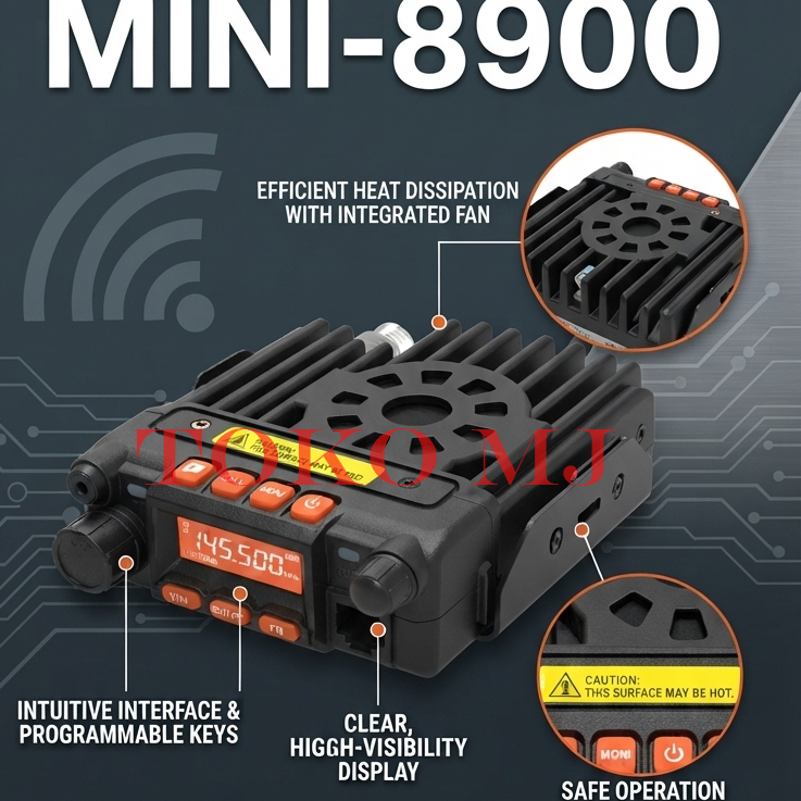 Radio RIG mini weircom  8900 dual band vhf uhf 25 watt rig mini-8900
