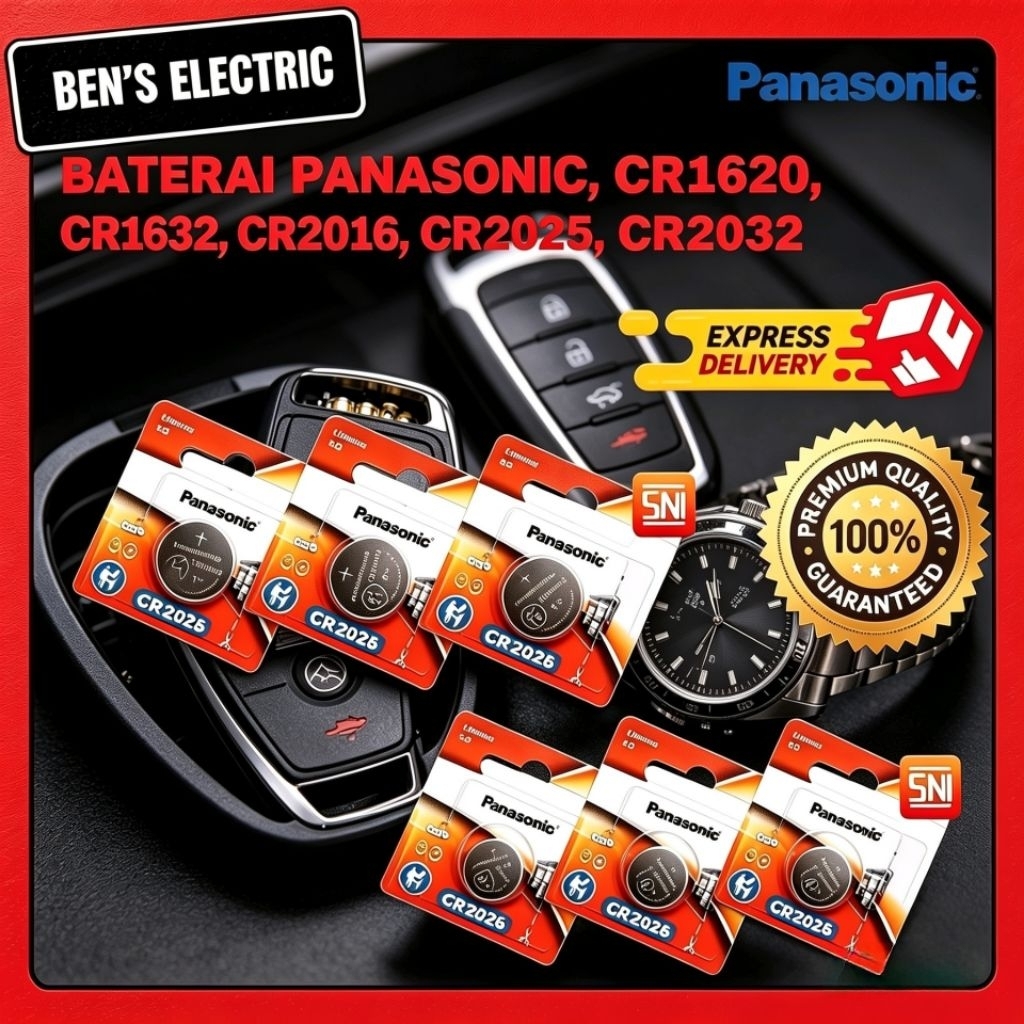 BATERAI CR1616 CR1620 CR1632 CR2016 CR2025 CR2032 PANASONIC ORIGINAL - BATERAI REMOTE CR1616 PANASON