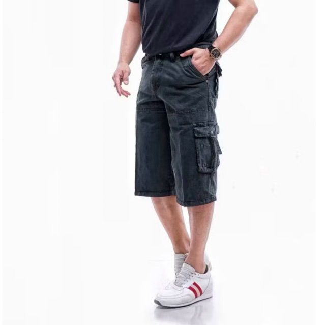 Celana pendek PDL Cargo Twil Cotton Tebal- Short pants pdl cargo kanvas bawah lutut - Celana Gunung 