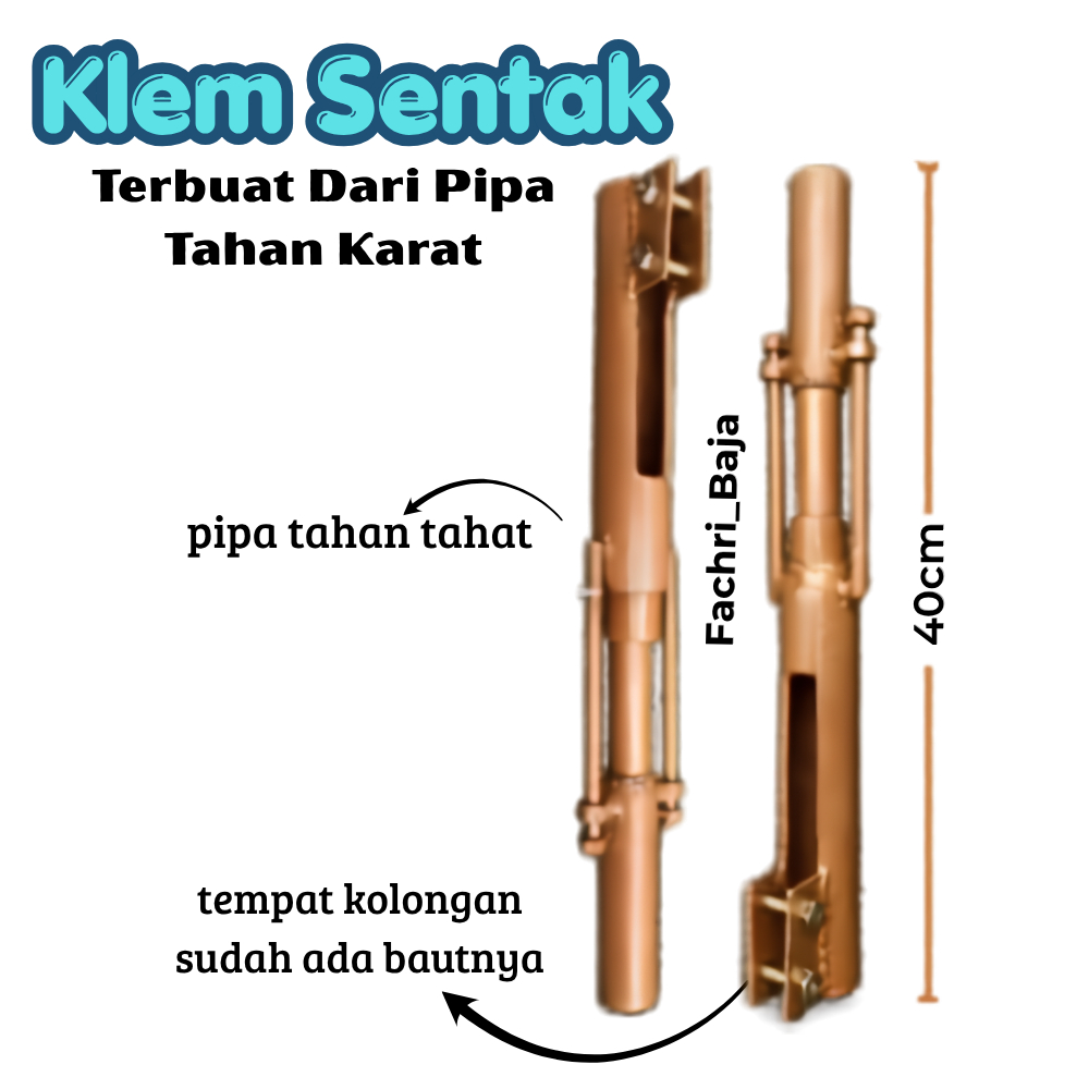Klem Sentak sawit Pipa tebal kuat 40cm – Alat bantu tarik egrek Kuat Tahan Karat