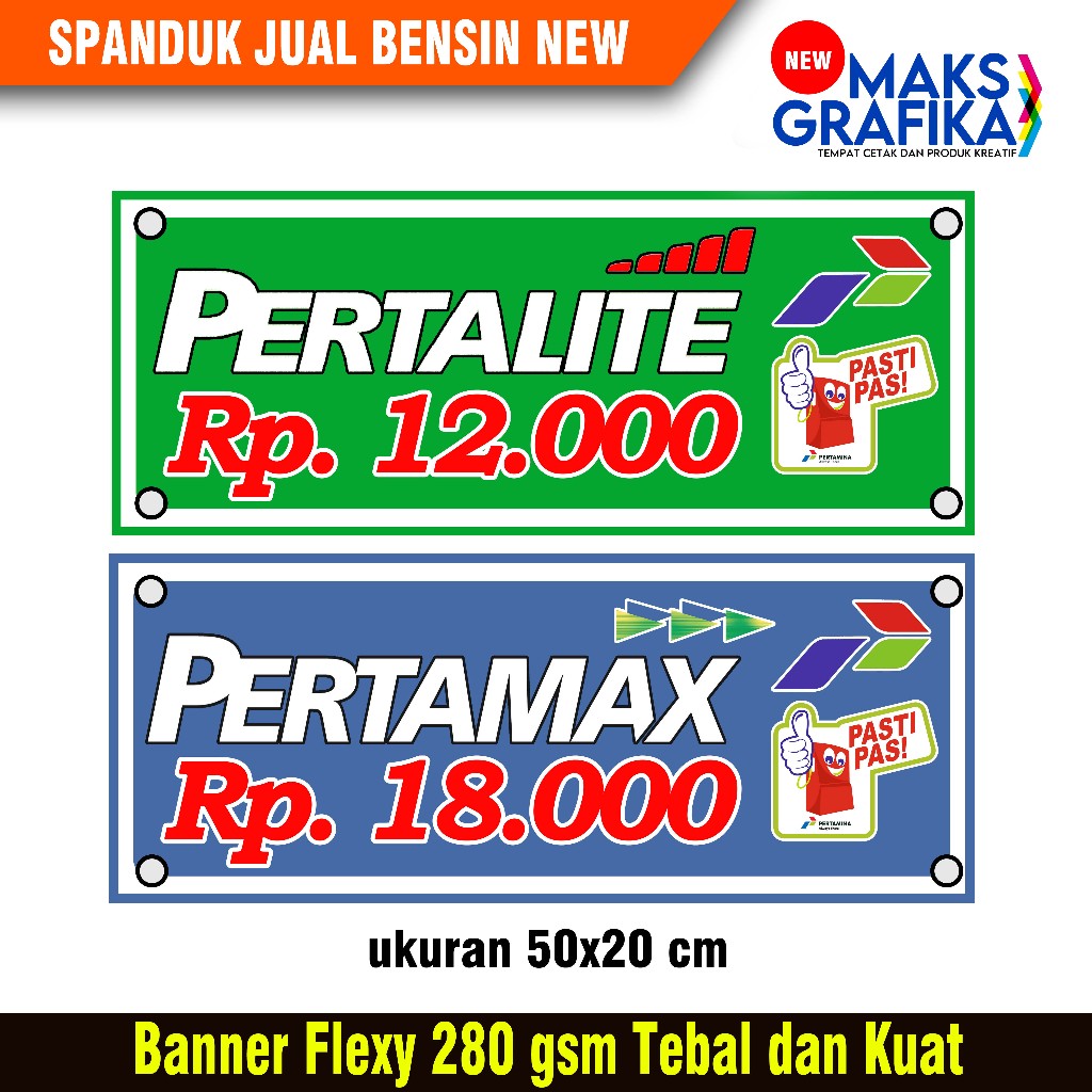 SPANDUK PERTALITE | BANER JUAL PERTALITE | JUAL BENSIN NEW MODEL