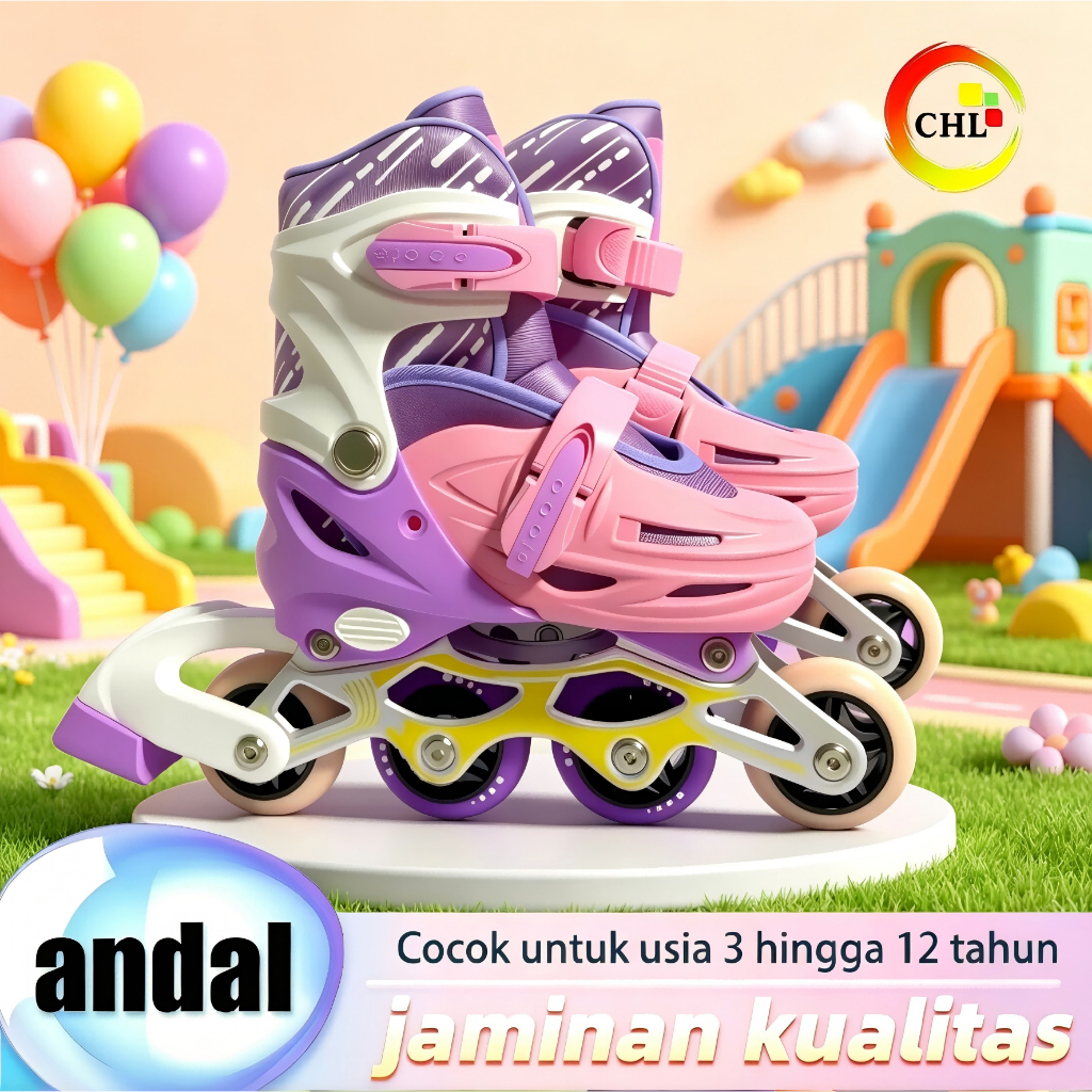 Sepatu Roda Mode Berubah Roda LED Nyala Bisa Diubah Ukuran/Sepatu roda terbaru