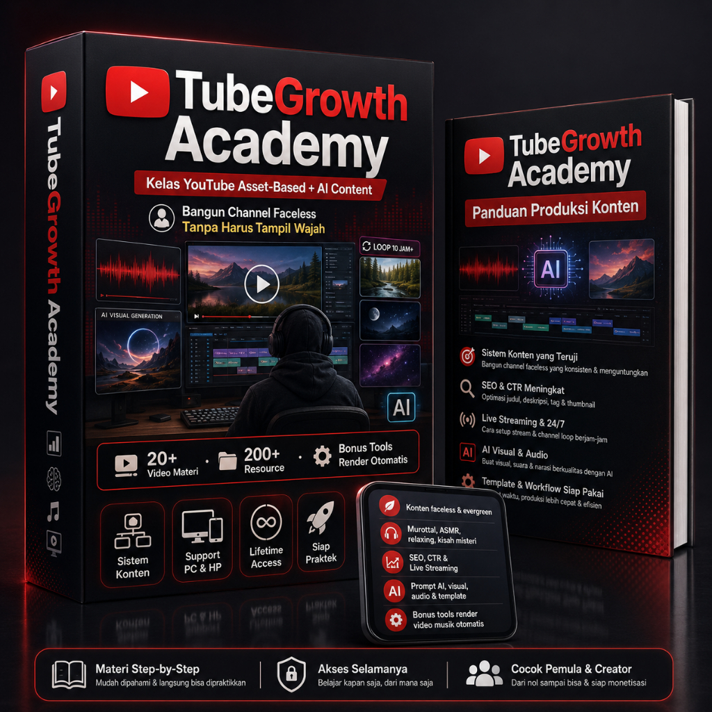 TubeGrowth - Sistem dan Tools untuk Membuat Channel YouTube Faceless dengan Konten relaxing, murotta