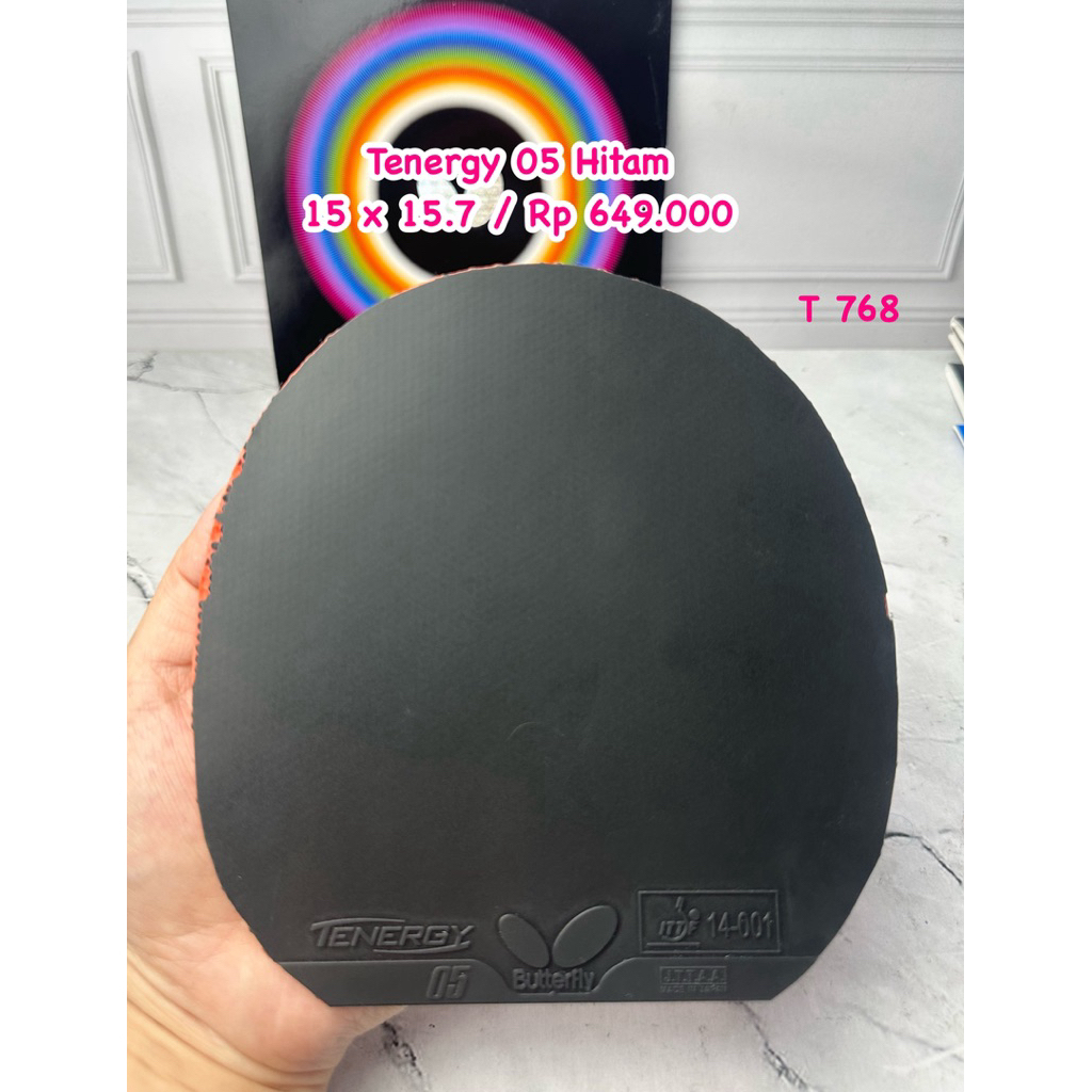 promo karet tenis meja pingpong second original market jeoang tenergy 05 hitam