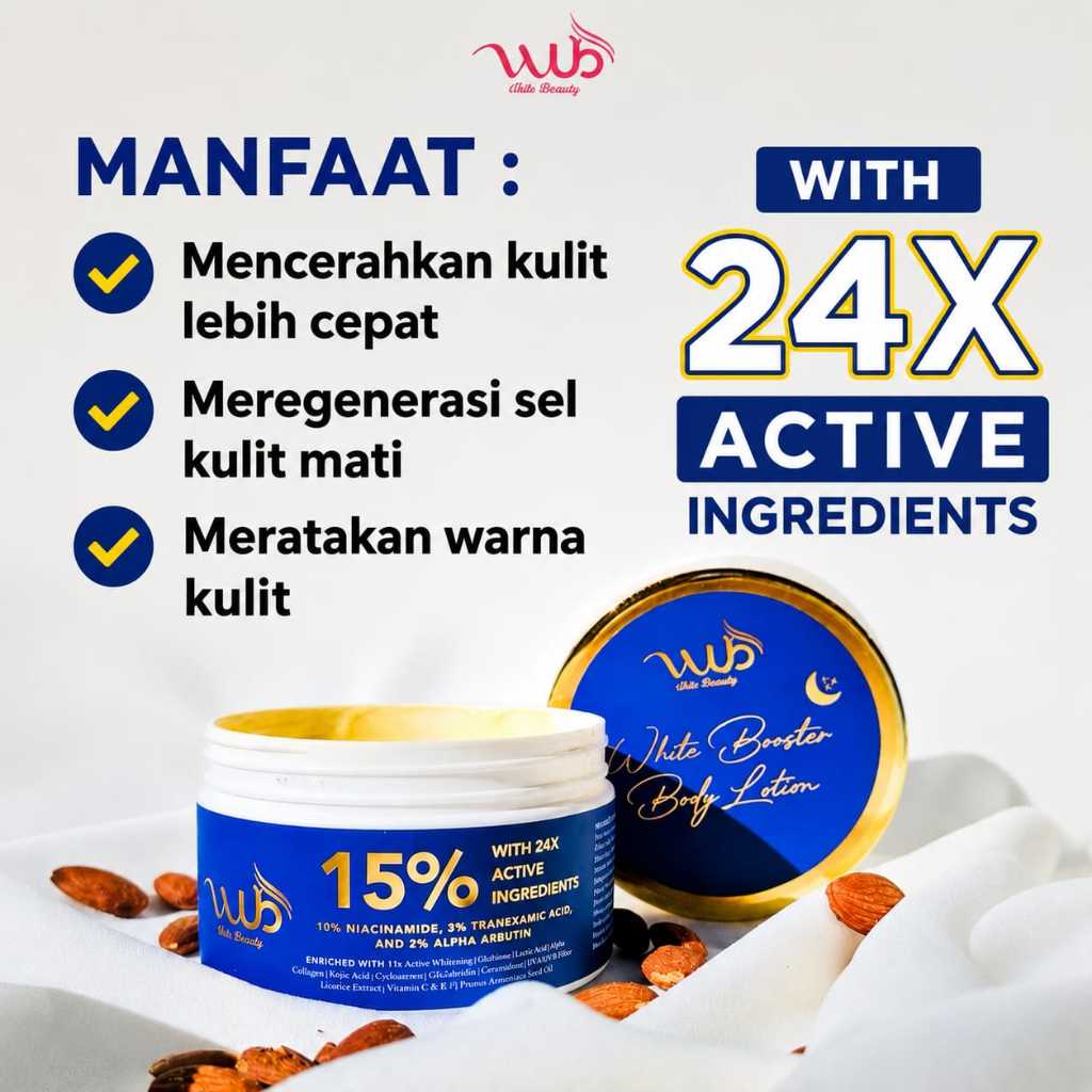 WUB Night White Booster Body Lotion – Pencerah Kulit Malam Hari dengan 11 Whitening Actives