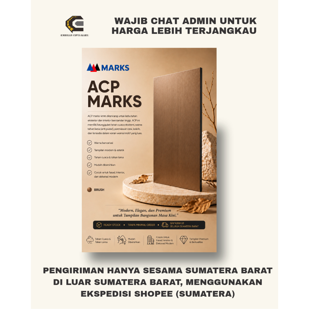 (WAJIB CHAT ADMIN) ACP MARKS PVDF 4mm (Brush)