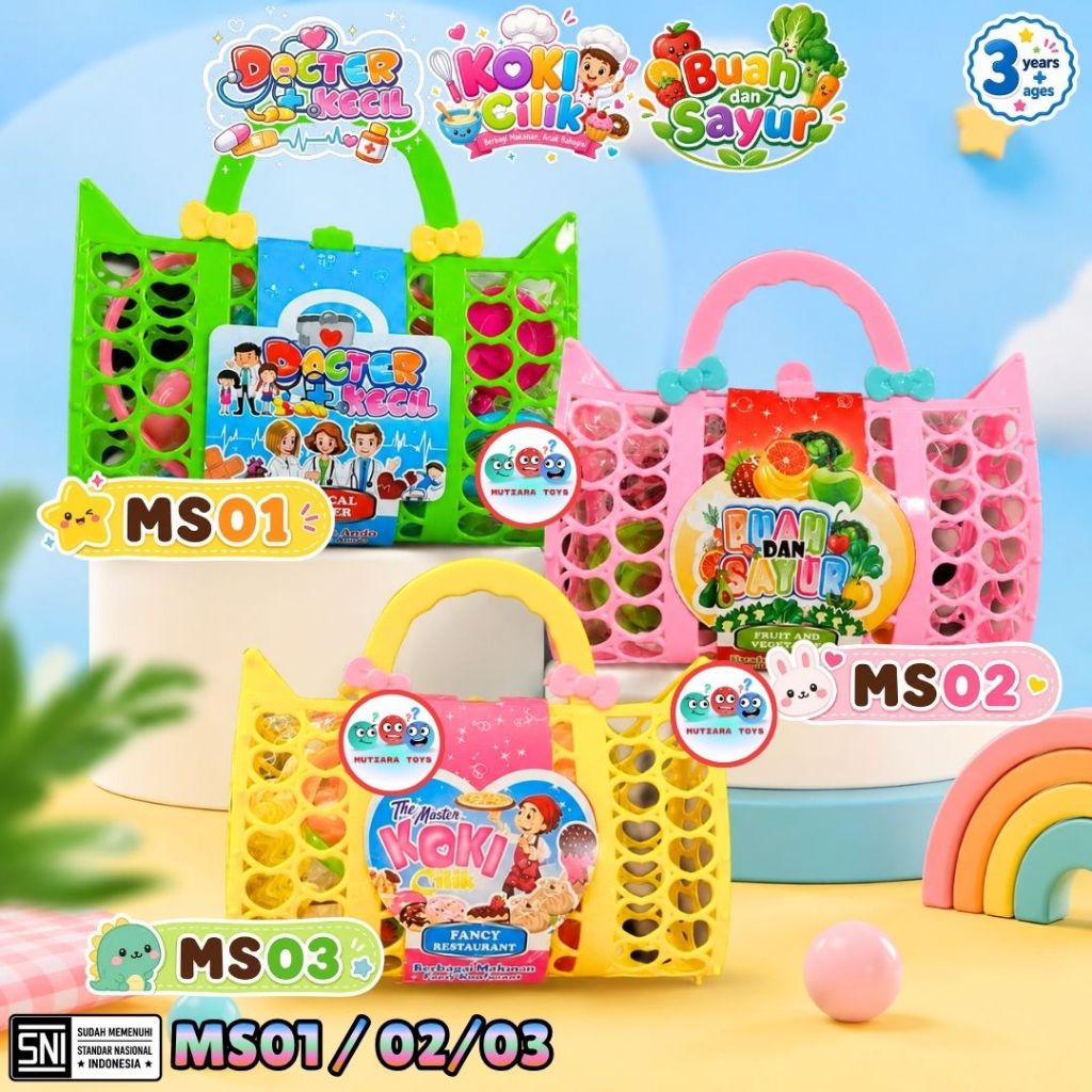 MM Mainan Edukasi Keranjang Tas Kecil MS01/MS02/MS03