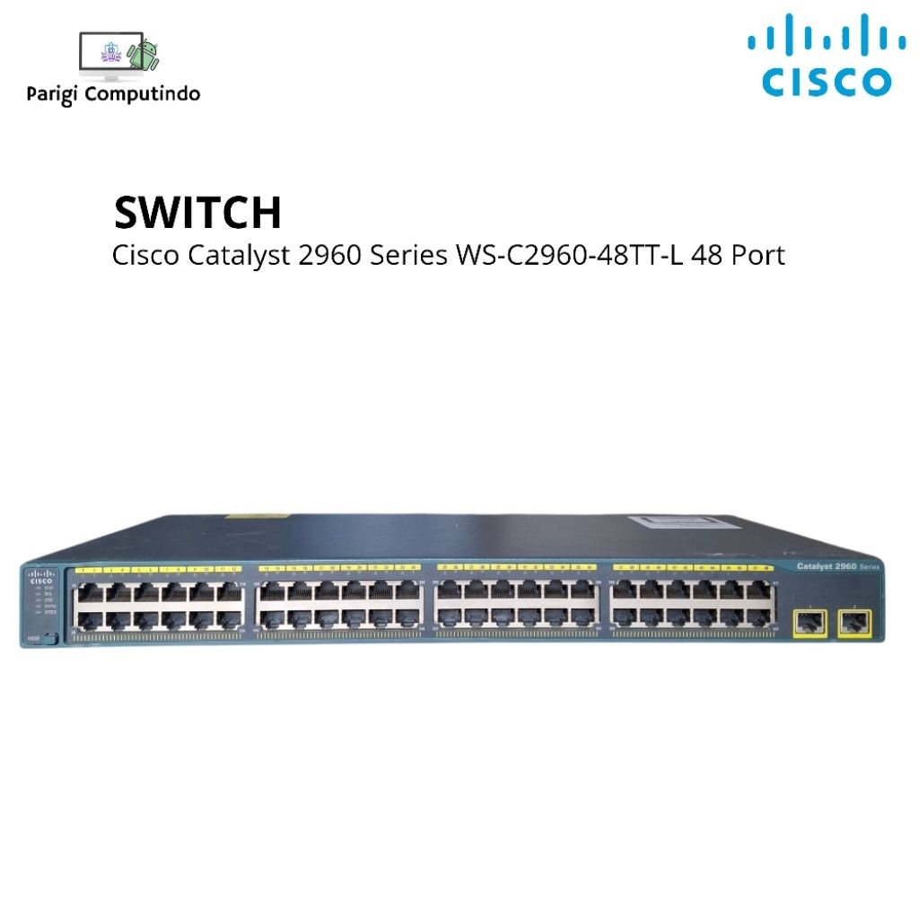 Switch Cisco 2960 Series Type WS-C2960-48TT-L Switch Manageable 48 Port 2 Port Gigabit