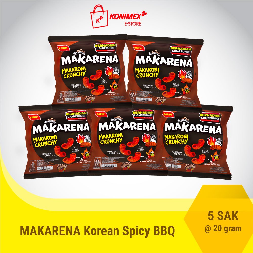 Mr. Sarmento Makarena Rasa Korean Spicy BBQ 20 g isi 5 Sachet